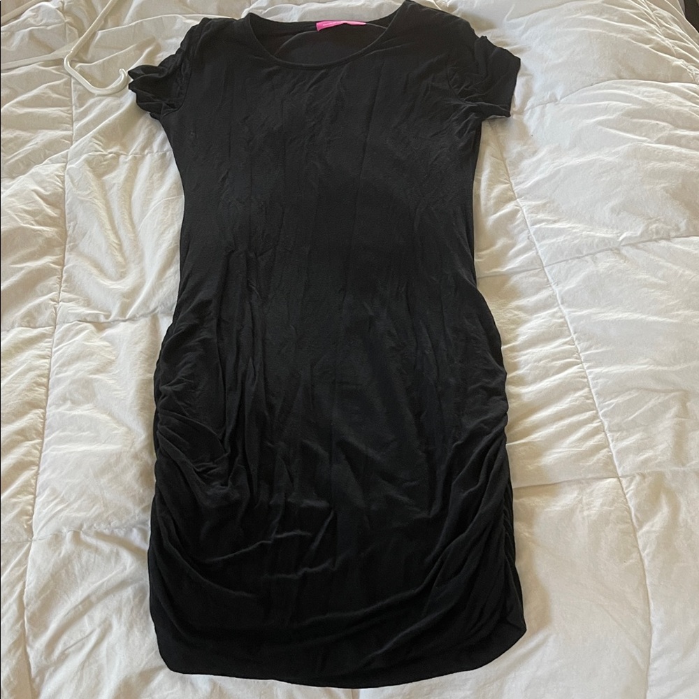 Chic Black Short Sleeve Dress